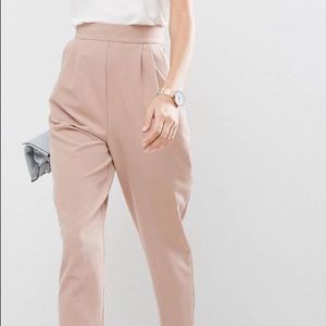 High waisted tapered dress pants